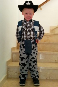 My lovely son, ready for the Carnival this year. What are we going to do with him next week?