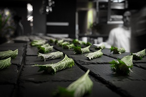  Sisho leaf and apple tartar